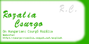 rozalia csurgo business card